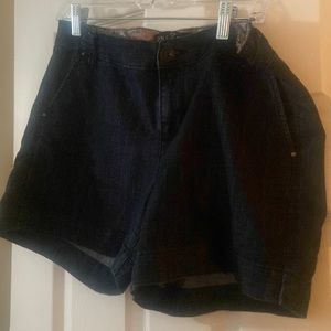 Dark denim shorts